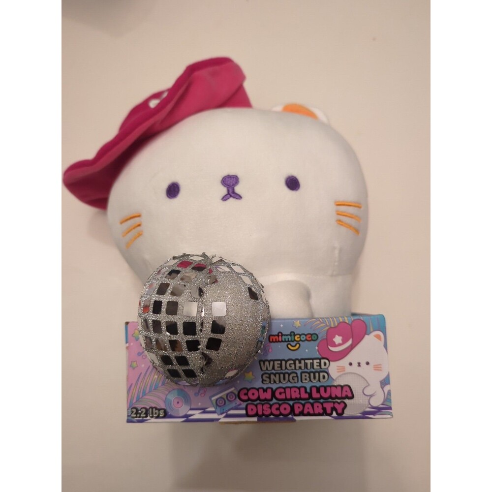 Mimicoco Cow Girl Luna Disco Party Weighted Snug Bud 11"  Plush Toy